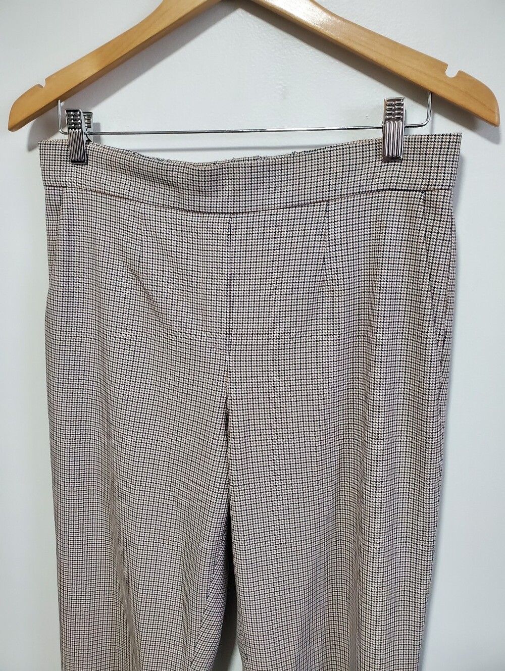 BABATON Conan 25" Cropped Pleated Dress Pants Houndstooth Sz 8 Pull-On Straight - Picture 4 of 13